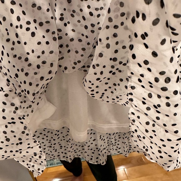 Black and white dot midi skirt, size large, WD NY brand - Picture 2 of 4